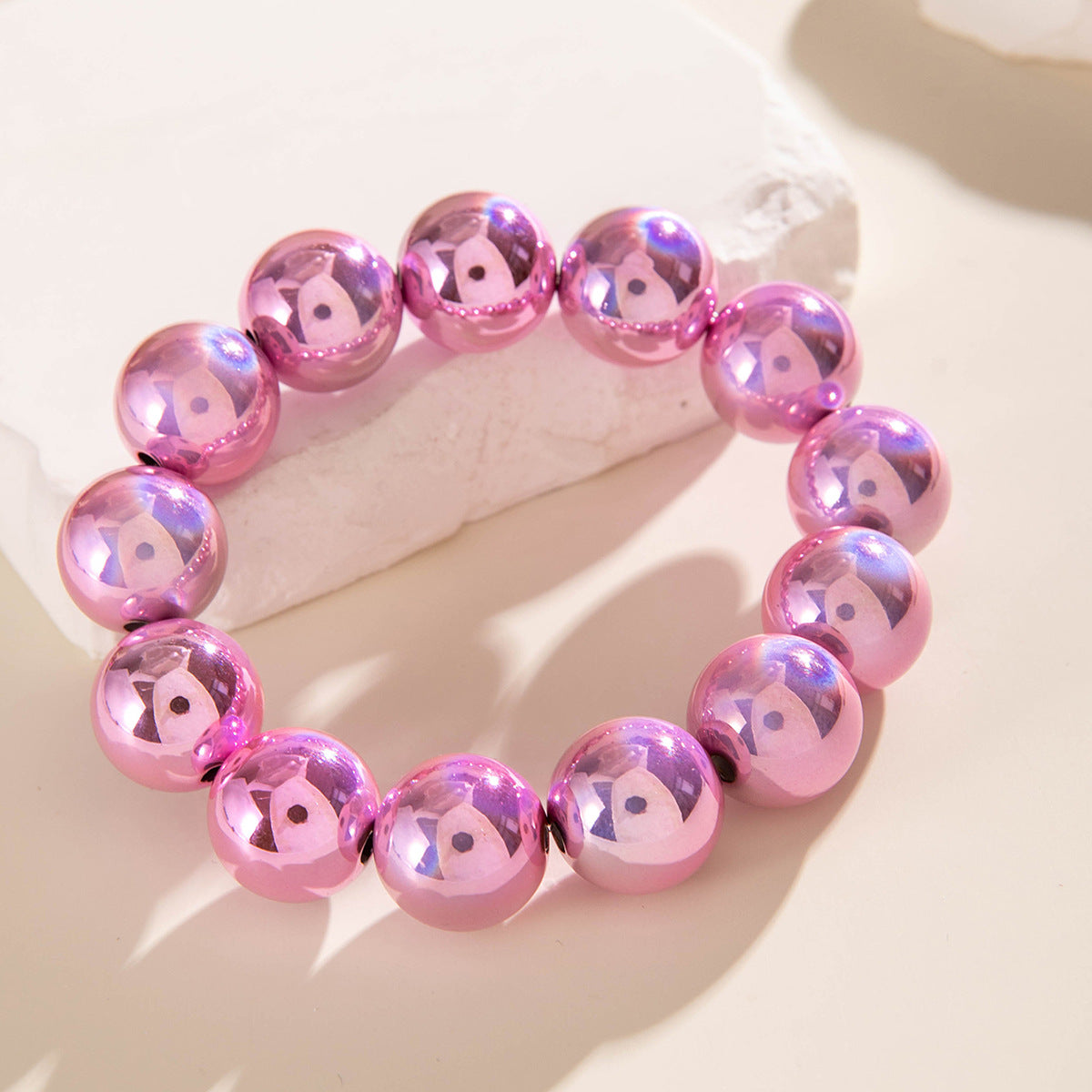 Wholesale Dopamine Colorful Gradient Beaded Bracelet